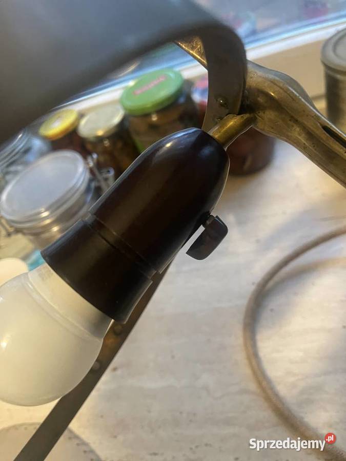 Lampa secesja unikat mosiadz drewno cudna łódzkie Łódź