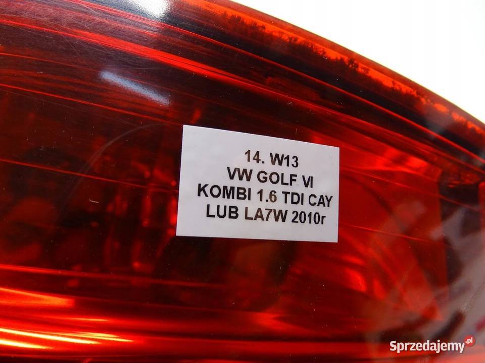 LAMPA LEWA LEWY TYŁ TYLNA VW GOLF VI KOMBI małopolskie sprzedam