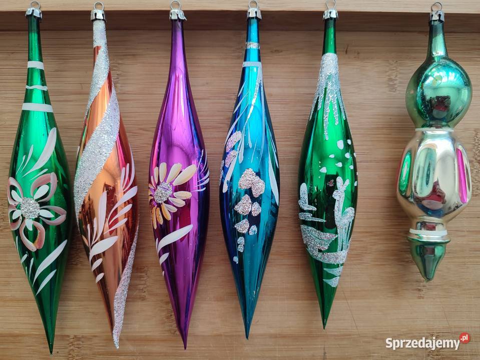 PRL ozdoby choinkowe sople