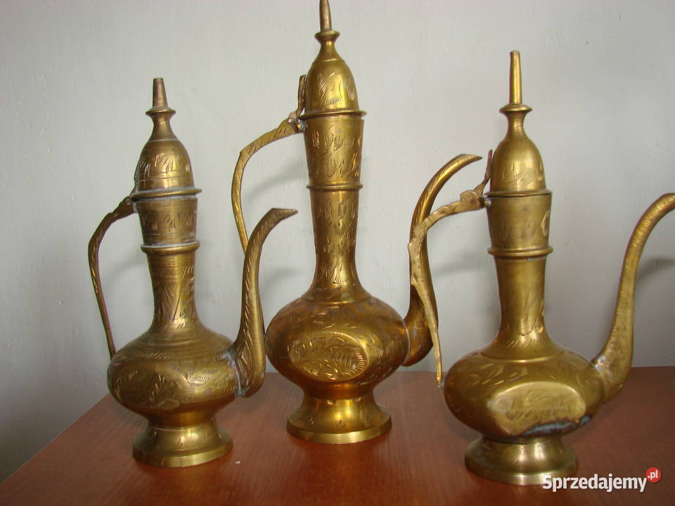 mosiężny orientalny czajnik indyjski Pozostałe Pruszcz Gdański