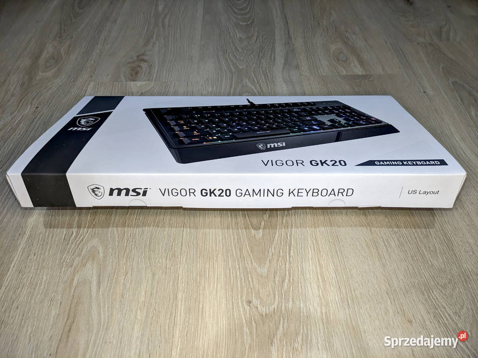 NOWA Klawiatura Gamingowa MSI VIGOR GK20 RGB Ergonomiczny kształt Iława sprzedam