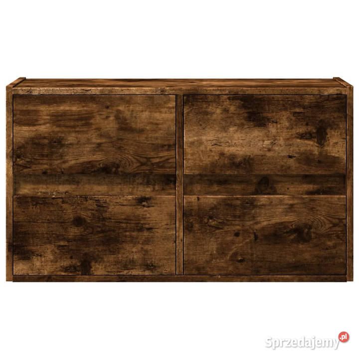 Ścienna szafka TV z LED przydymiony dąb 80x31x45 Warszawa