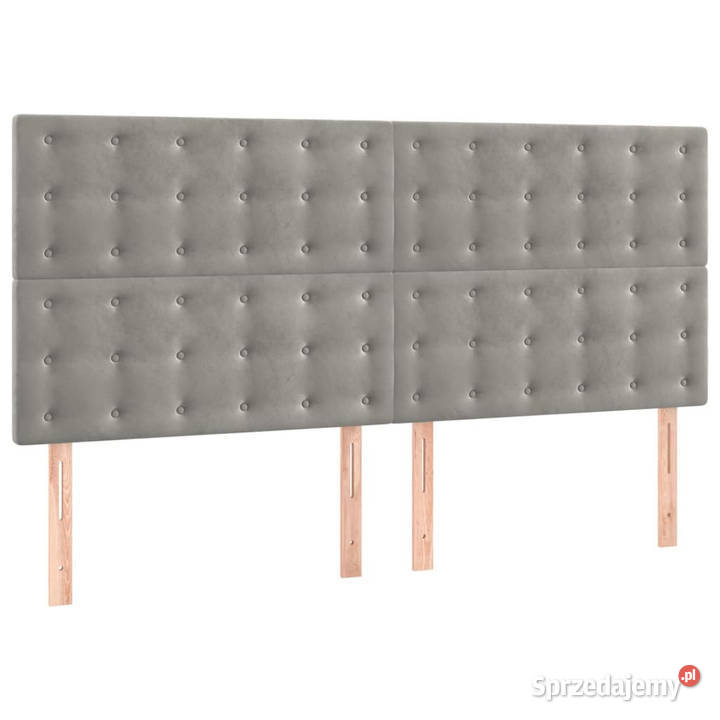Zagłówki do łóżka 4 jasnoszary 80x5x7888 aksamit mazowieckie Warszawa