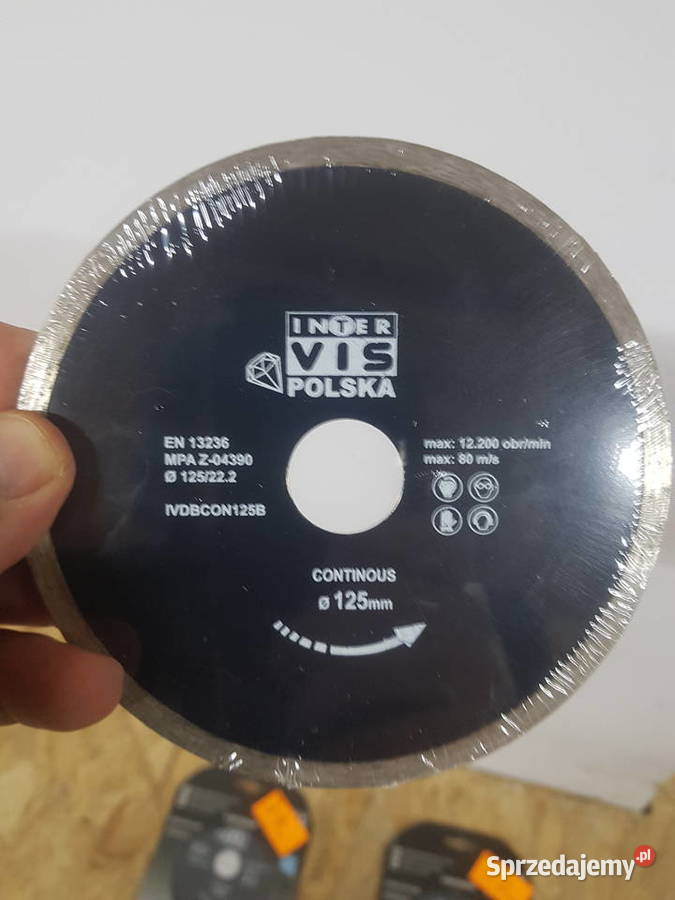 Tarcza diamentowa ciągła pełna 125x22mm Intervis wielkopolskie Głogowa