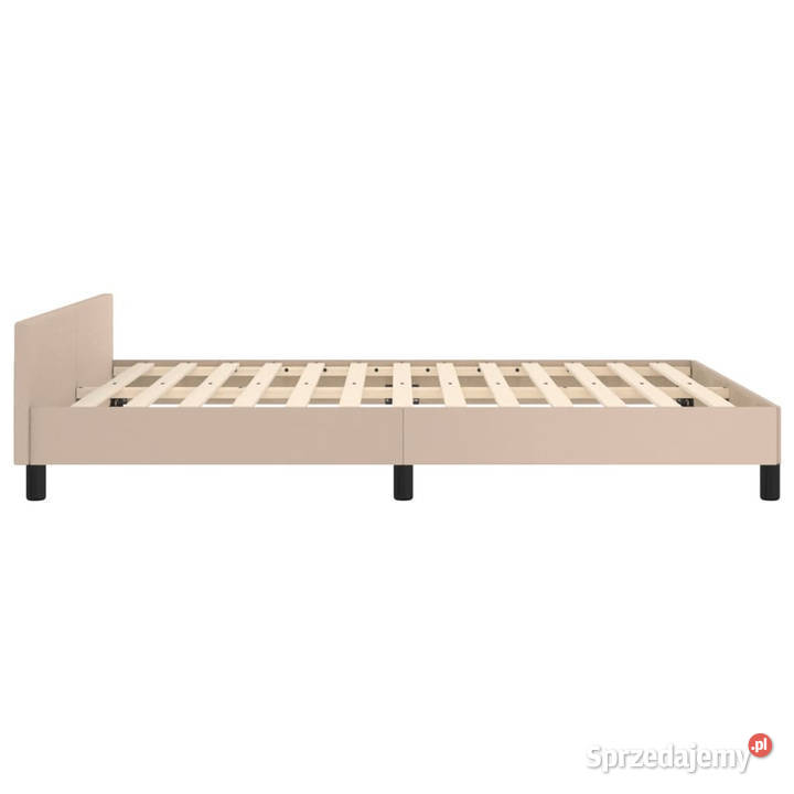 Rama łóżka z zagłówkiem cappuccino sztuczna 203cm Warszawa
