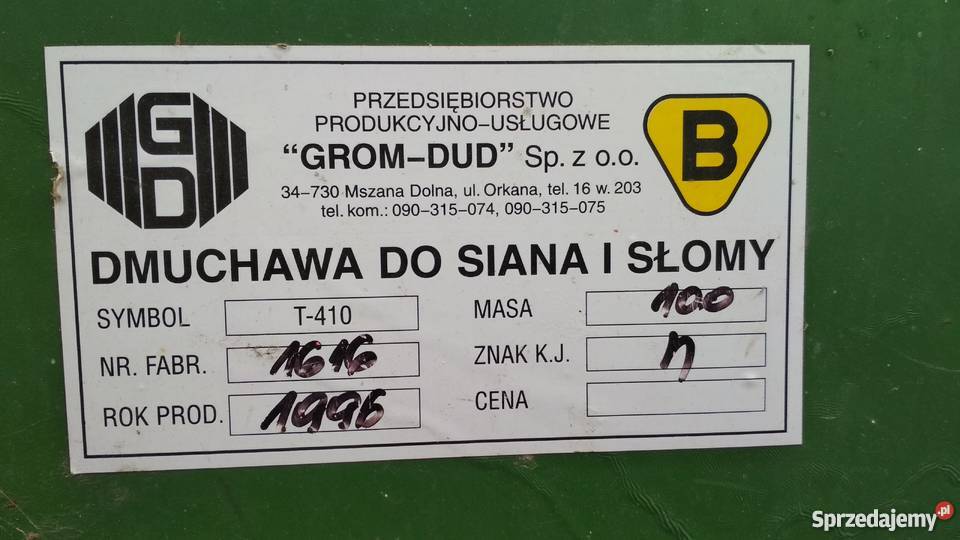 Dmuchawa pionowa do siana nieuszkodzony Stopnica sprzedam