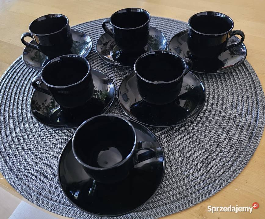 Komplet do kawy espresso 6 filiżanek i spodków Oświęcim