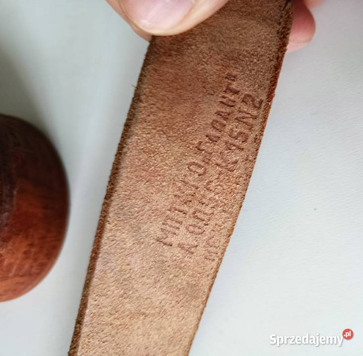 Pasek skórzany męski z PRLu vintage Łódź