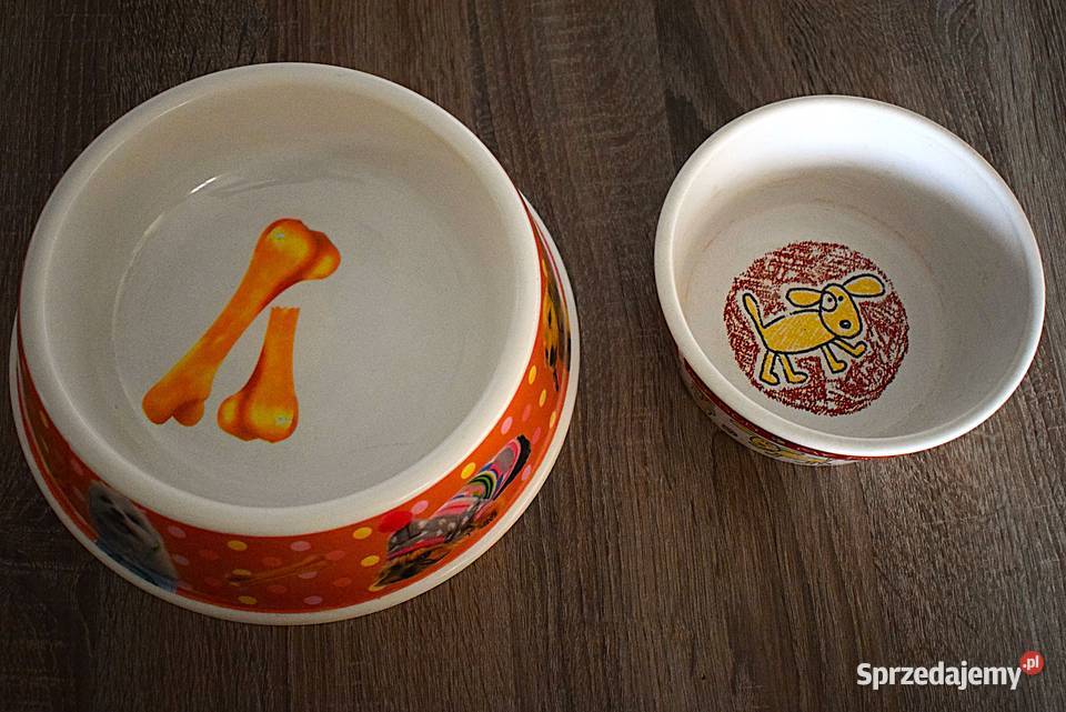 Dwie kolorowe miski pieska Chełmno