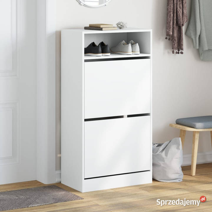 Szafka na buty biała 60x34x116 materiał Warszawa