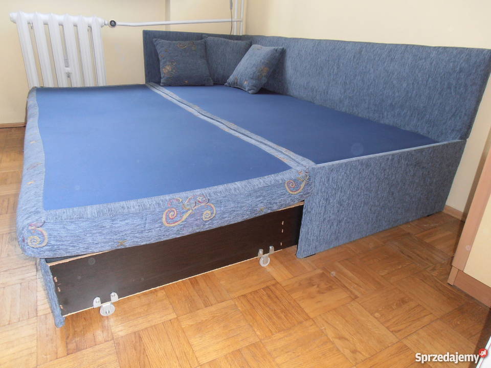 Łóżko rozkładane dwuosobowe z szufladą