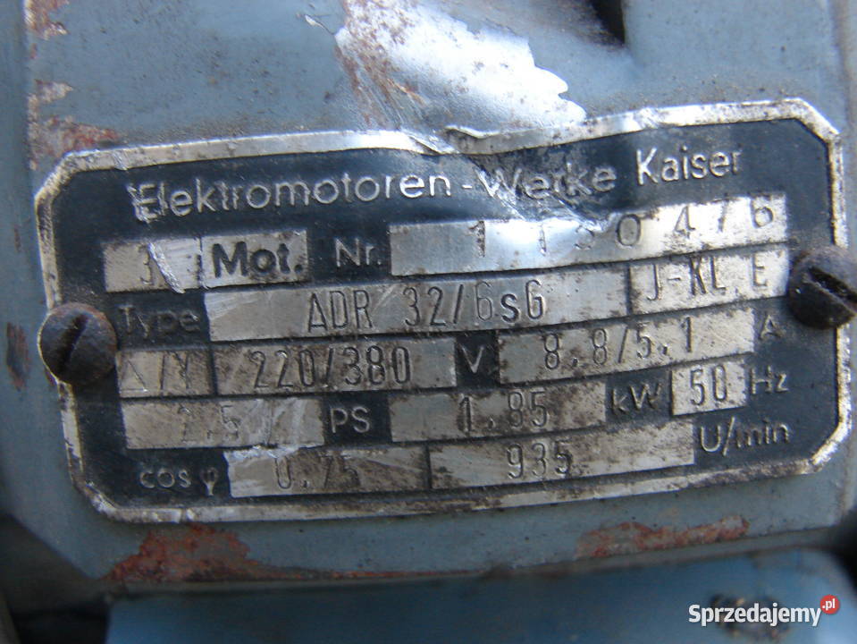silnik elektryczny KAISER 185kW 3fazy zabytkowy Starogard Gdański