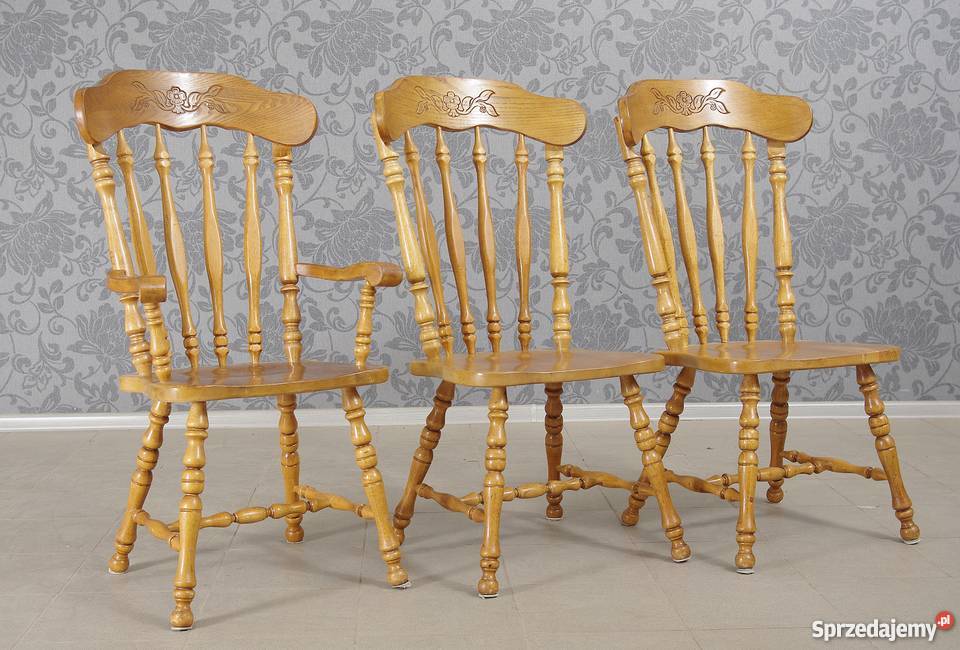 Krzesła w amerykańskim stylu 6 komplet 4768