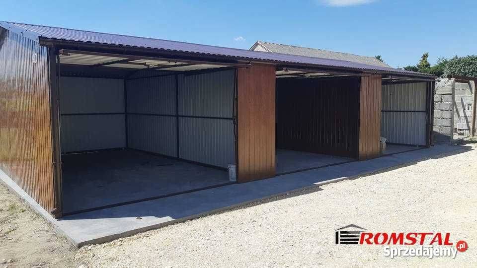 Garaż Blaszany Jednospadowy 8x6m GRAFIT HALA Konin