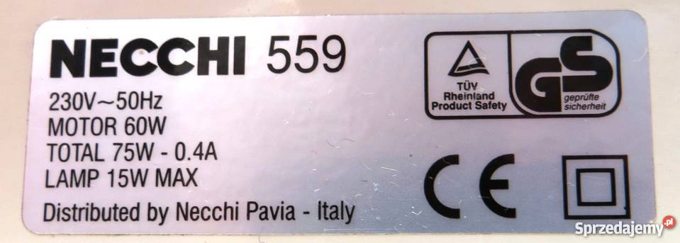 Maszyna do szycia Necchi 559 Pozostałe Wrocław