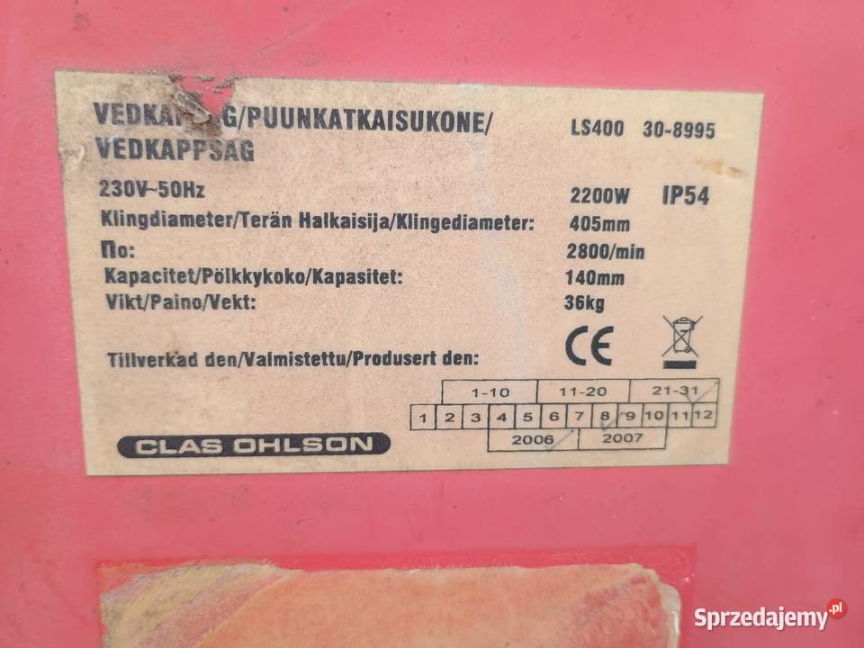 piła wahadłowa 400 do drewna krajzega kołyskowa Końskowola