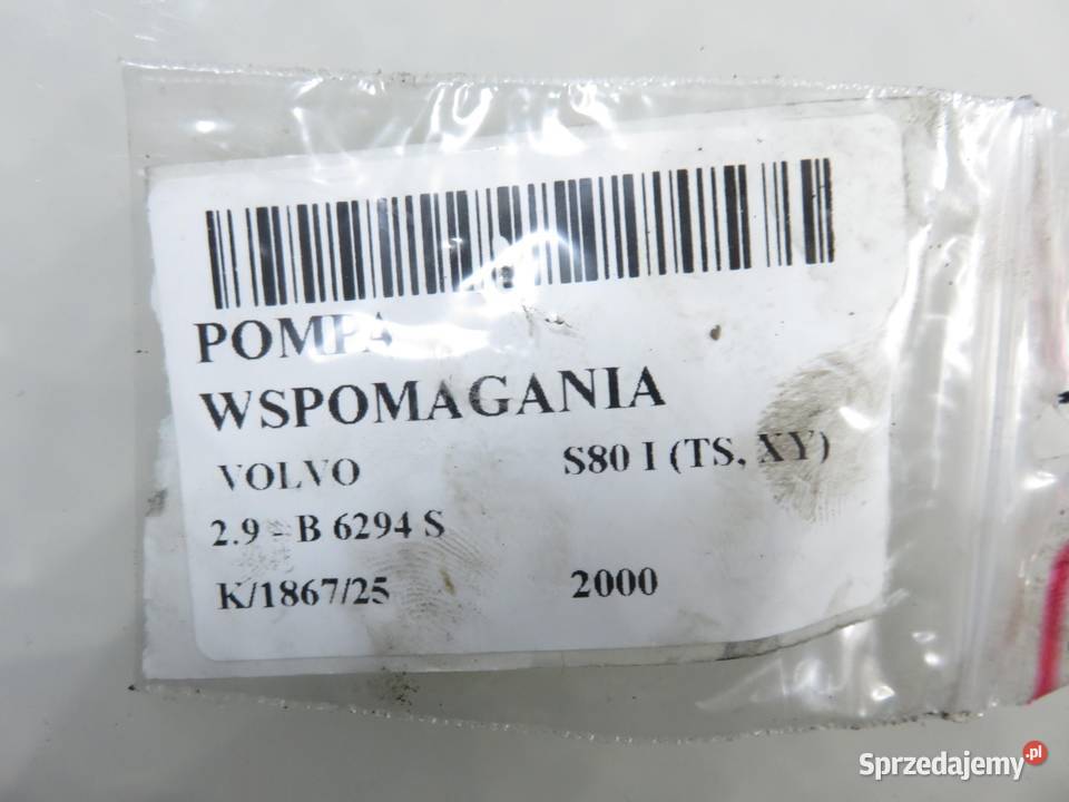 POMPA WSPOMAGANIA VOLVO S80 I 29 B 6294 S małopolskie sprzedam