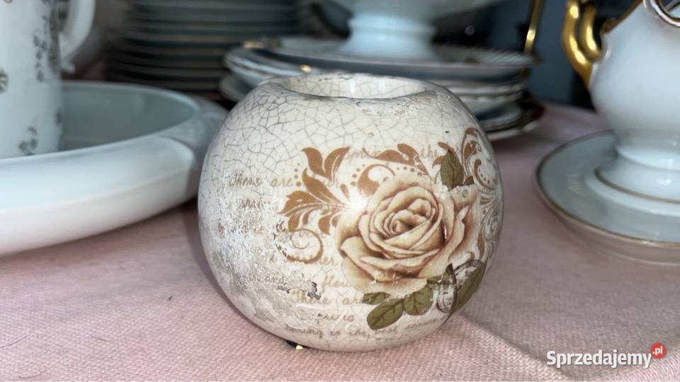 Kula z różą swiecznik na tlith przycisk na Gdańsk