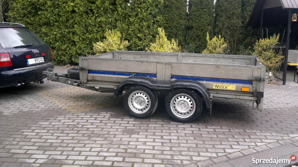 Przyczepa WIOLA DMC 750 Tandem 280x140 Okazja Rok produkcji 2006 Wodzisław sprzedam
