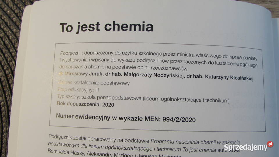 Podręcznik To jest chemia 2 Rok wydania 2021 Kraków
