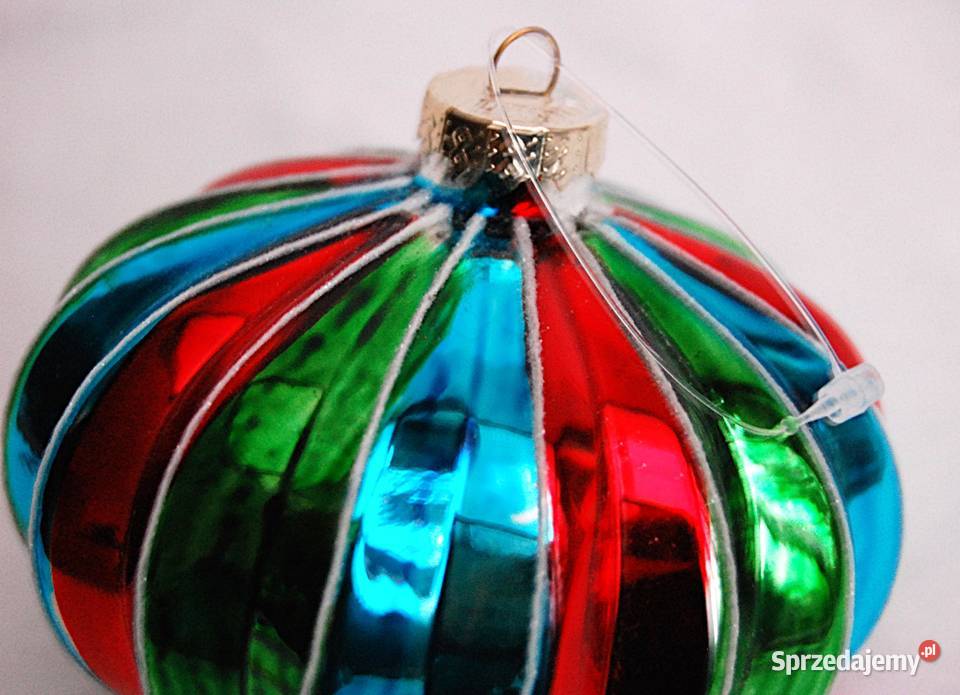 Nowa bombka szklana ręcznie malowana Dom i Ogród