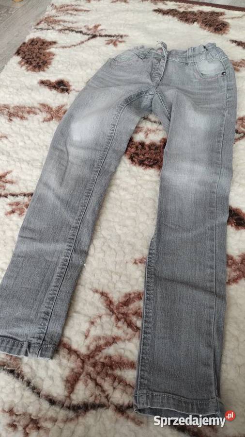 spodnie dziewczęce jeansowe siwe rozmiar 134 Poznań sprzedam