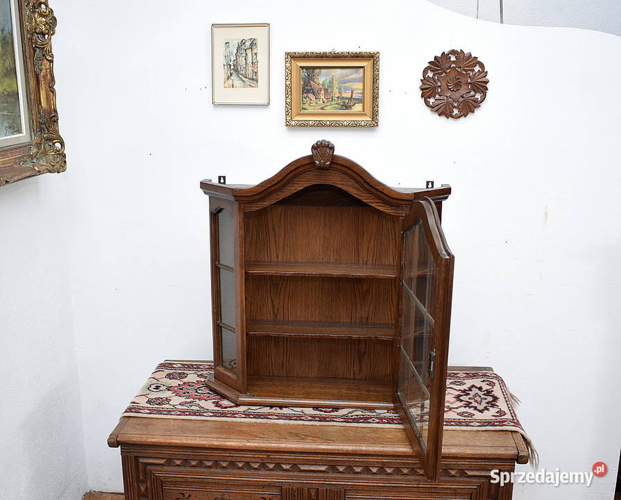 Witrynka wisząca dębowa witryna szafka wysyłam Świdnica