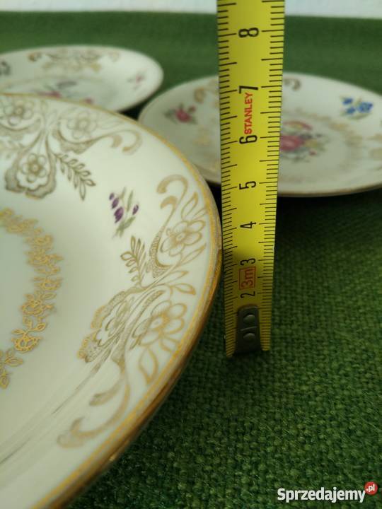 Paterka i dwa małe talerzyki porcelana Elbenbein Porcelana i szkło Gorlice