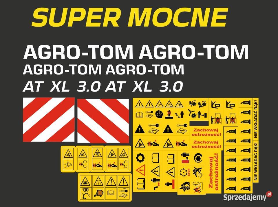 Naklejki Agro tom różne modele super mocne Bydgoszcz