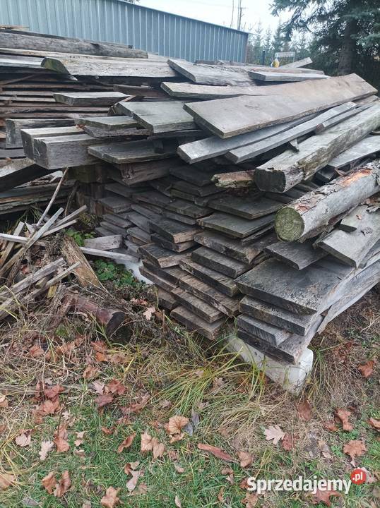 Bale deski drewno dąb suche Sterdyń