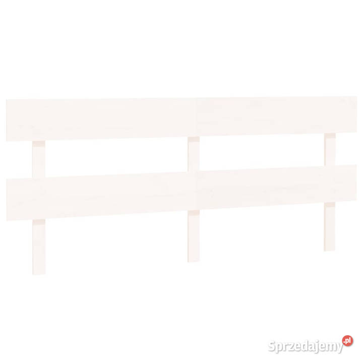 Wezgłowie łóżka białe 184x3x81 lite drewno