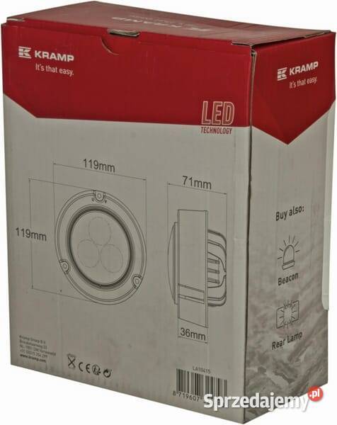 Lampa robocza LED okrągła 36W 4000lm 1030V 119 Oświetlenie Kamionna