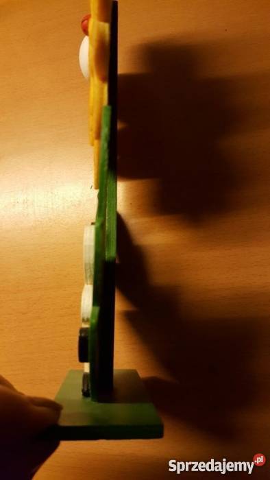 DEKORACJA drewniana kwiatek stojący ozdoba wielkopolskie Złotniki