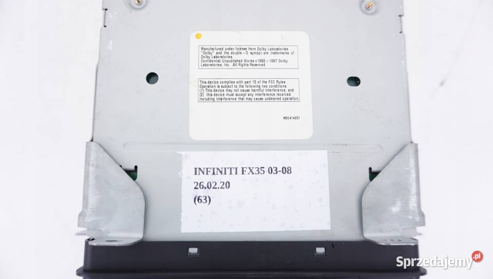 ODTWARZACZ DVD INFINITI FX35 FX45 0308 osobowe Nowy Tomyśl