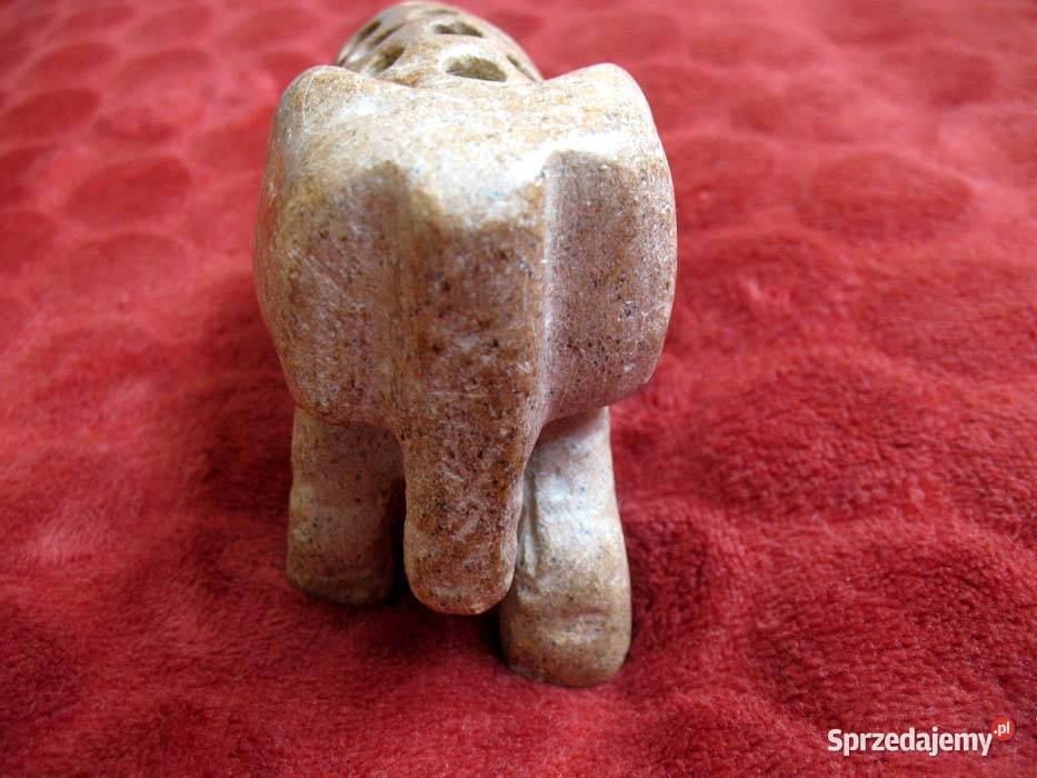 Słoń Kamienna rzeźba figurka mała 7 x 10 x 5 Siedlce