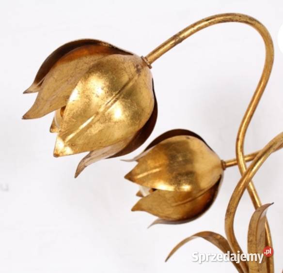 Hans Kglzłota lampa designerskaw kształcie łódzkie Pabianice