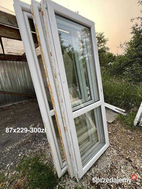 Okna 86x229wys balkonowe Kłomnice