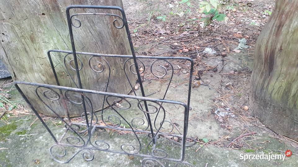 Stojak gazetnik na prasę stary retro metalowy