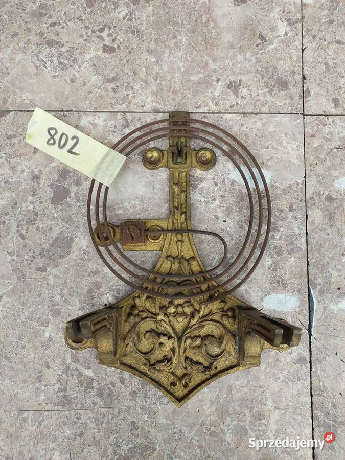 802 Gong mocowanie mechanizmu zdobione zegara pomorskie Tczew
