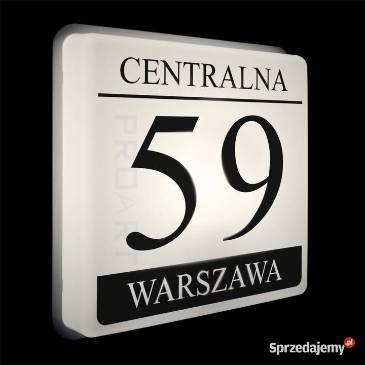 LED PODŚWIETLANY NUMER NA DOM czujnik zmierzchu wielkopolskie sprzedam