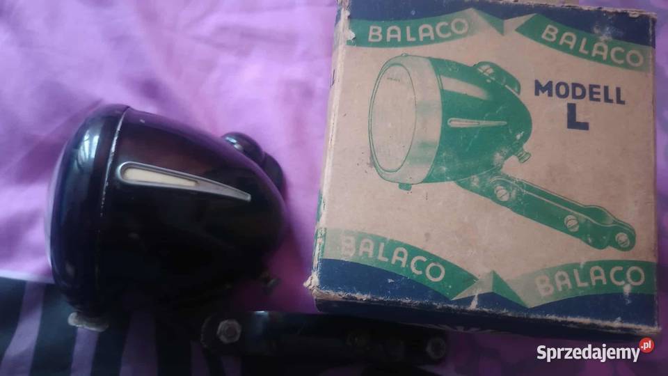 Przedwojenna lampa rowerowa BALACOnieużywanalata Szczebrzeszyn