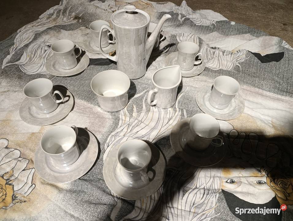 Serwis kawowy porcelana Włocławek Prl Porcelana i szkło Kobylnica
