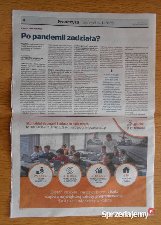 Pomysła na biznes Franczyza w pandemii Gazeta Parczew
