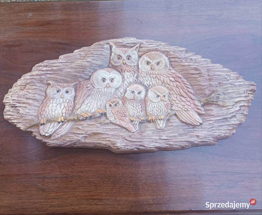 Płaskorzeźba sowy Obrazki i obrazy Sterdyń