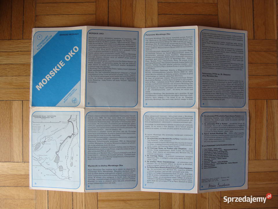 Mapa Morskie Oko 1986 wielkopolskie Poznań