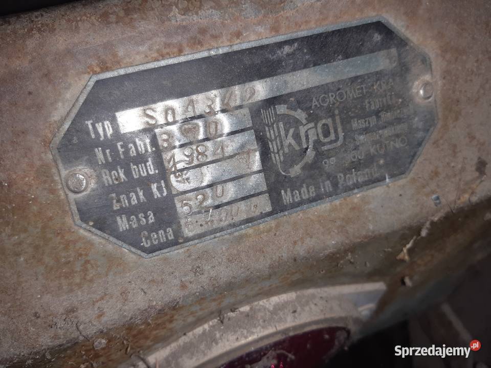 Kosiarka rotacyjna 165m sprawna stan Barcin