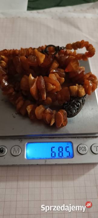 Naszyjnik Bursztyn Surowy Białystok sprzedam