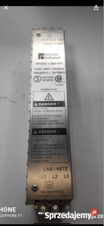 Rexroth NFD031480016 Filtr Linii Zasilającej Gliwice sprzedam
