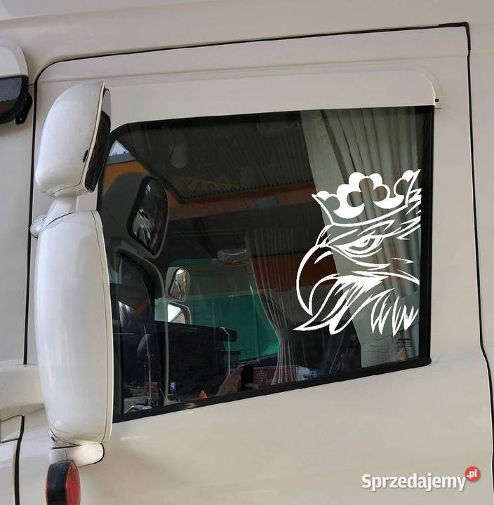 Naklejki SCANIA VABIS bok szyba drzwi biała Kobierno