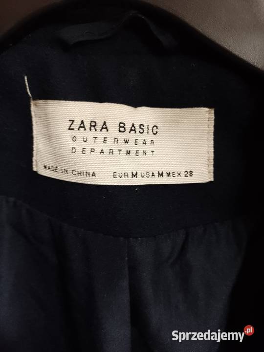 38M ZARAGranatowy płaszcz z Futrzanym kapturem Kraków